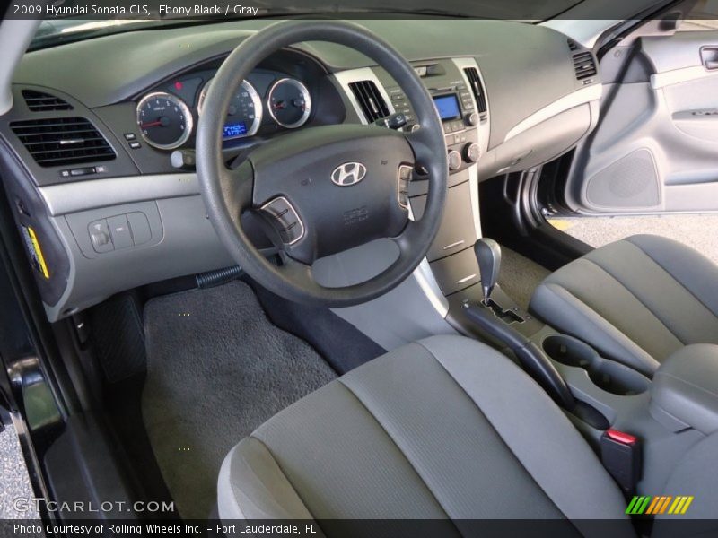 Ebony Black / Gray 2009 Hyundai Sonata GLS