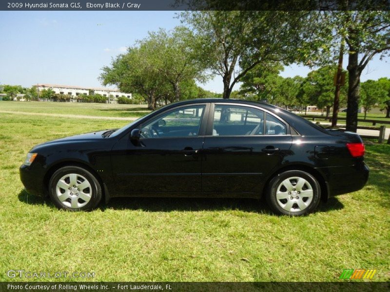 Ebony Black / Gray 2009 Hyundai Sonata GLS