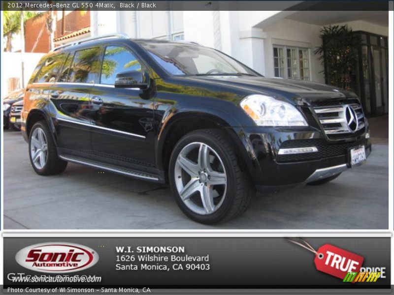 Black / Black 2012 Mercedes-Benz GL 550 4Matic