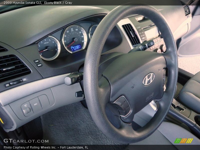 Ebony Black / Gray 2009 Hyundai Sonata GLS