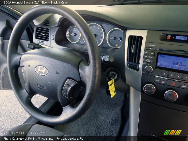 Ebony Black / Gray 2009 Hyundai Sonata GLS