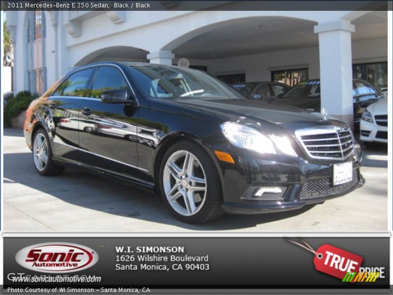 Black / Black 2011 Mercedes-Benz E 350 Sedan