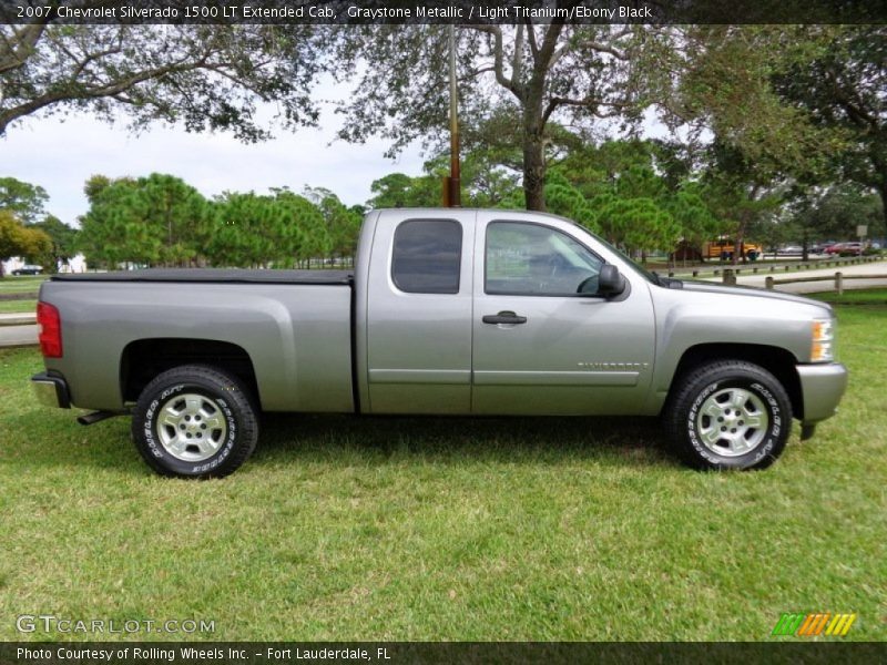 Graystone Metallic / Light Titanium/Ebony Black 2007 Chevrolet Silverado 1500 LT Extended Cab