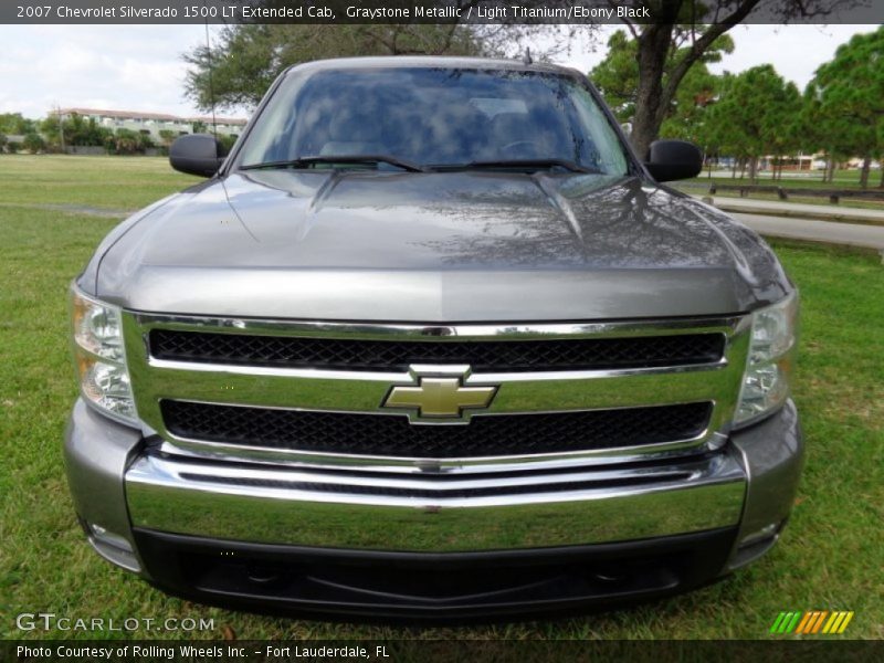 Graystone Metallic / Light Titanium/Ebony Black 2007 Chevrolet Silverado 1500 LT Extended Cab