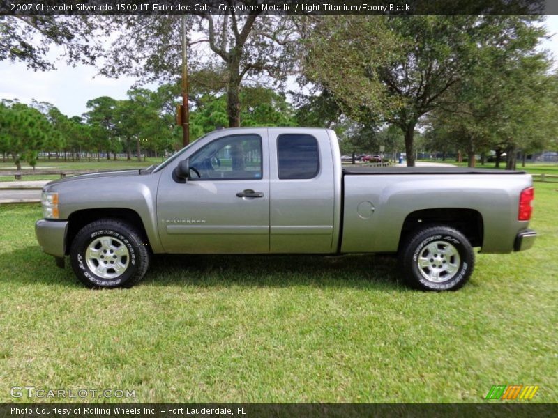 Graystone Metallic / Light Titanium/Ebony Black 2007 Chevrolet Silverado 1500 LT Extended Cab