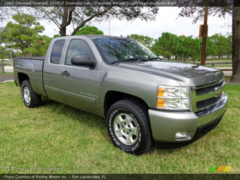 Graystone Metallic / Light Titanium/Ebony Black 2007 Chevrolet Silverado 1500 LT Extended Cab