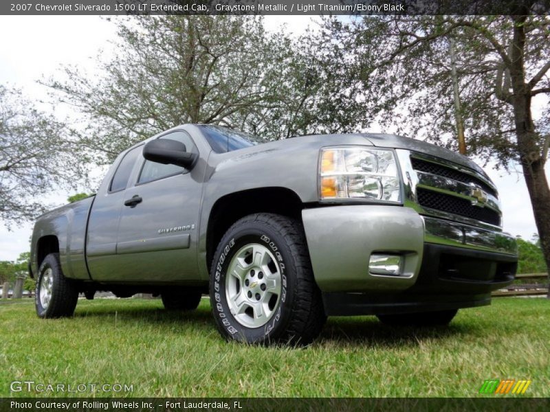 Graystone Metallic / Light Titanium/Ebony Black 2007 Chevrolet Silverado 1500 LT Extended Cab