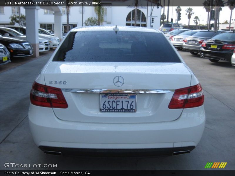 Arctic White / Black 2011 Mercedes-Benz E 350 Sedan