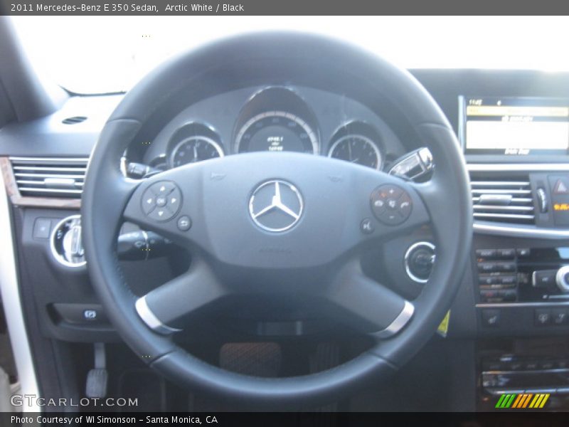 Arctic White / Black 2011 Mercedes-Benz E 350 Sedan