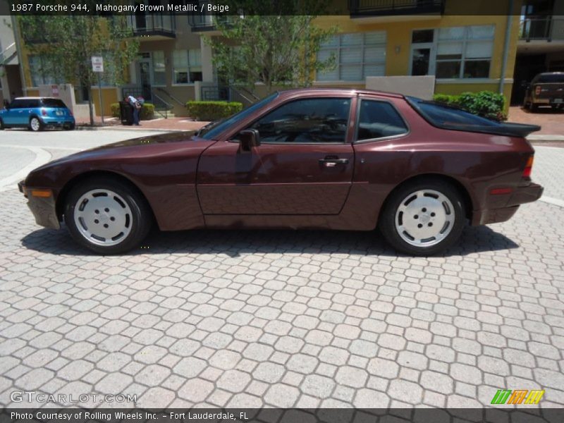 Mahogany Brown Metallic / Beige 1987 Porsche 944