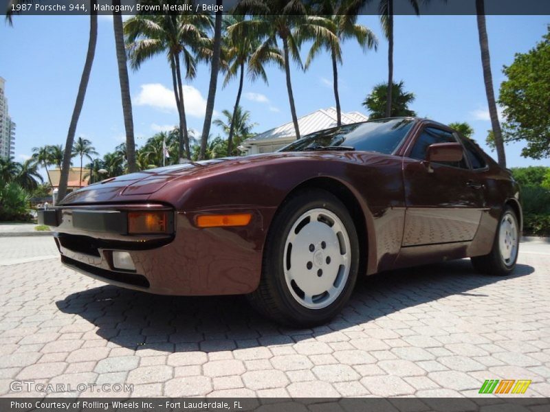 Mahogany Brown Metallic / Beige 1987 Porsche 944