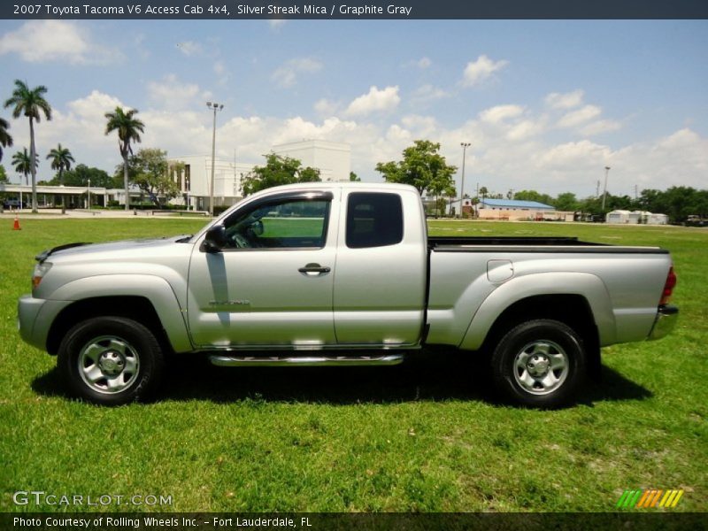 Silver Streak Mica / Graphite Gray 2007 Toyota Tacoma V6 Access Cab 4x4