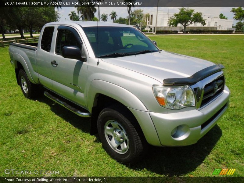 Silver Streak Mica / Graphite Gray 2007 Toyota Tacoma V6 Access Cab 4x4