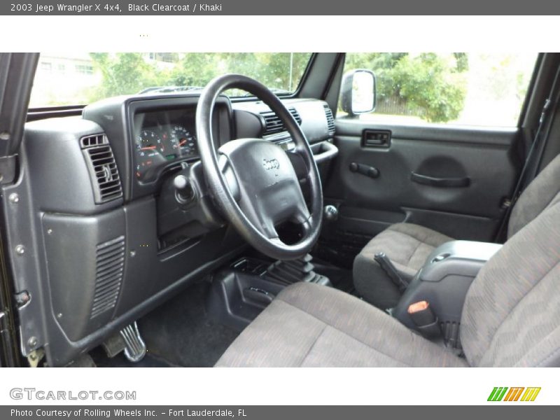 Black Clearcoat / Khaki 2003 Jeep Wrangler X 4x4