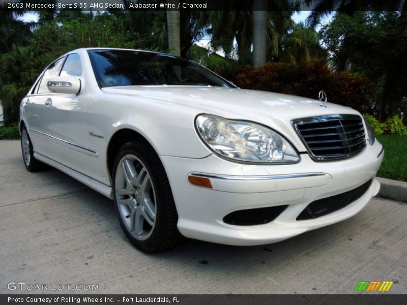 Alabaster White / Charcoal 2003 Mercedes-Benz S 55 AMG Sedan