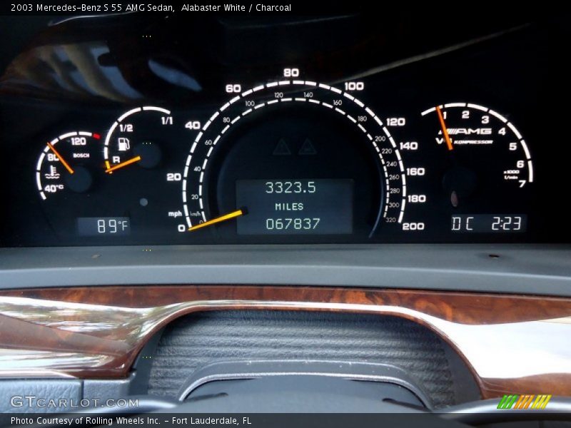 Alabaster White / Charcoal 2003 Mercedes-Benz S 55 AMG Sedan