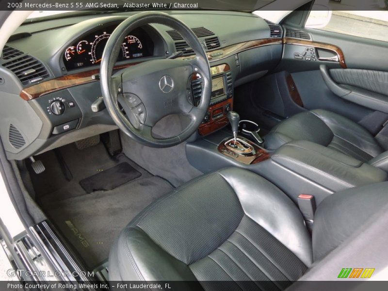 Alabaster White / Charcoal 2003 Mercedes-Benz S 55 AMG Sedan
