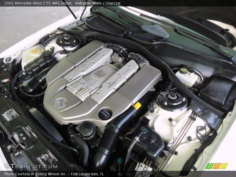 Alabaster White / Charcoal 2003 Mercedes-Benz S 55 AMG Sedan