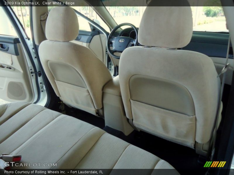 Clear White / Beige 2009 Kia Optima LX