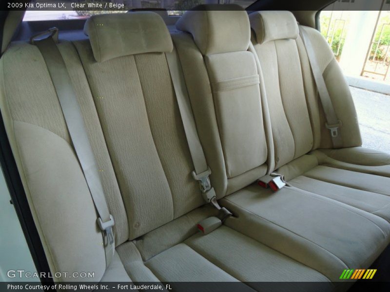 Rear Seat of 2009 Optima LX