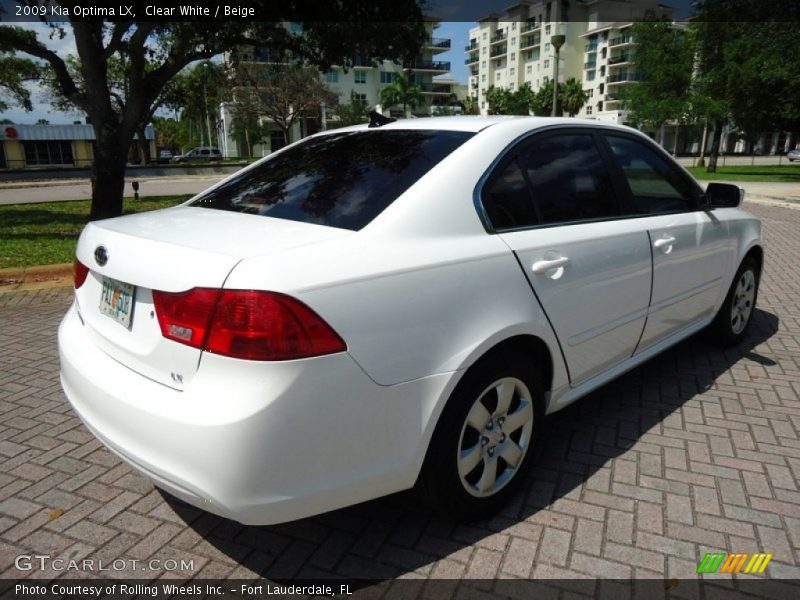 Clear White / Beige 2009 Kia Optima LX