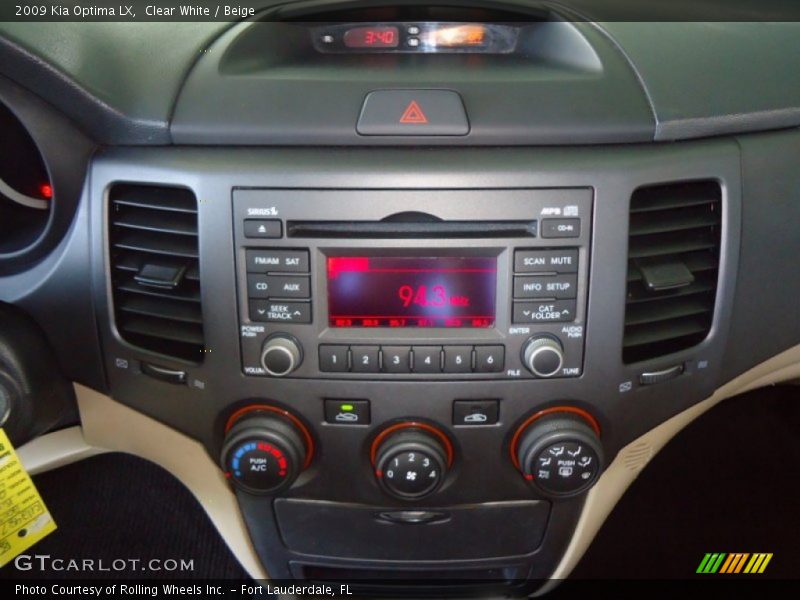 Controls of 2009 Optima LX