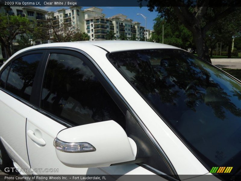 Clear White / Beige 2009 Kia Optima LX
