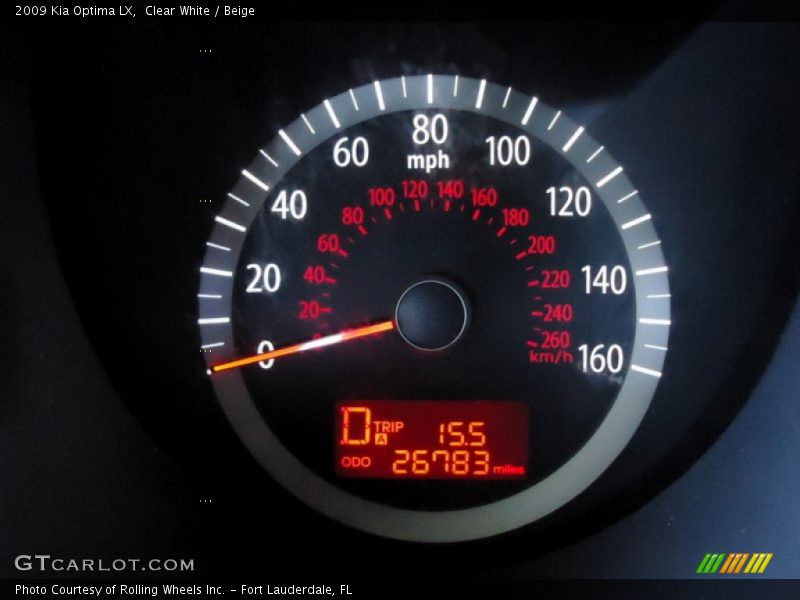 Clear White / Beige 2009 Kia Optima LX