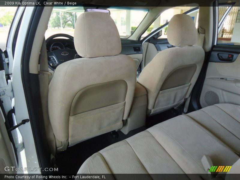 Clear White / Beige 2009 Kia Optima LX