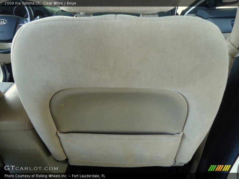 Clear White / Beige 2009 Kia Optima LX