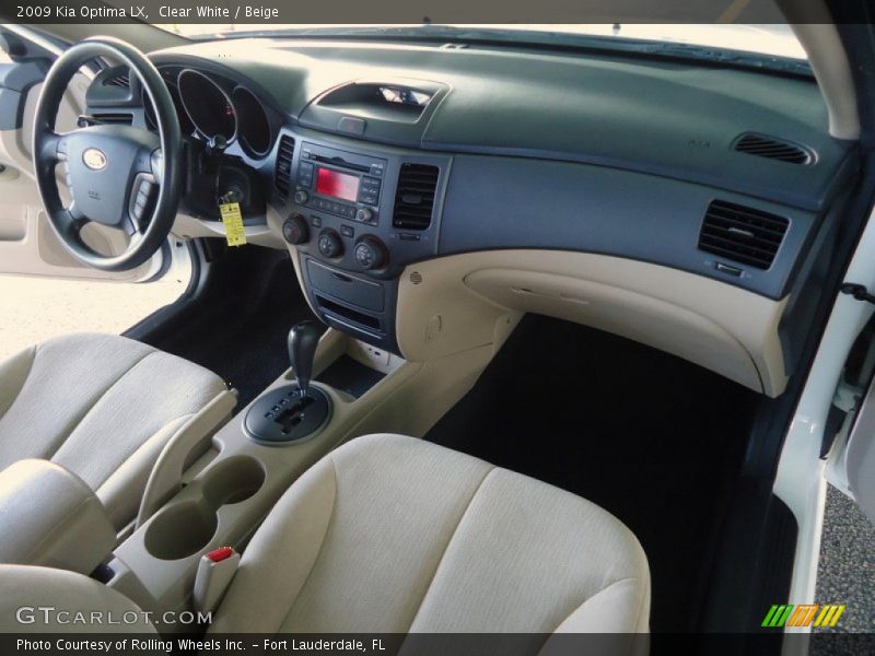 Clear White / Beige 2009 Kia Optima LX