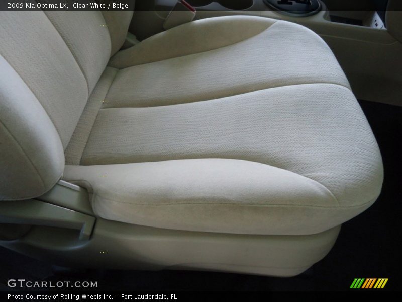 Clear White / Beige 2009 Kia Optima LX