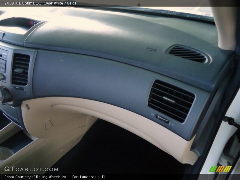Clear White / Beige 2009 Kia Optima LX