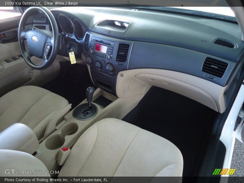 Clear White / Beige 2009 Kia Optima LX