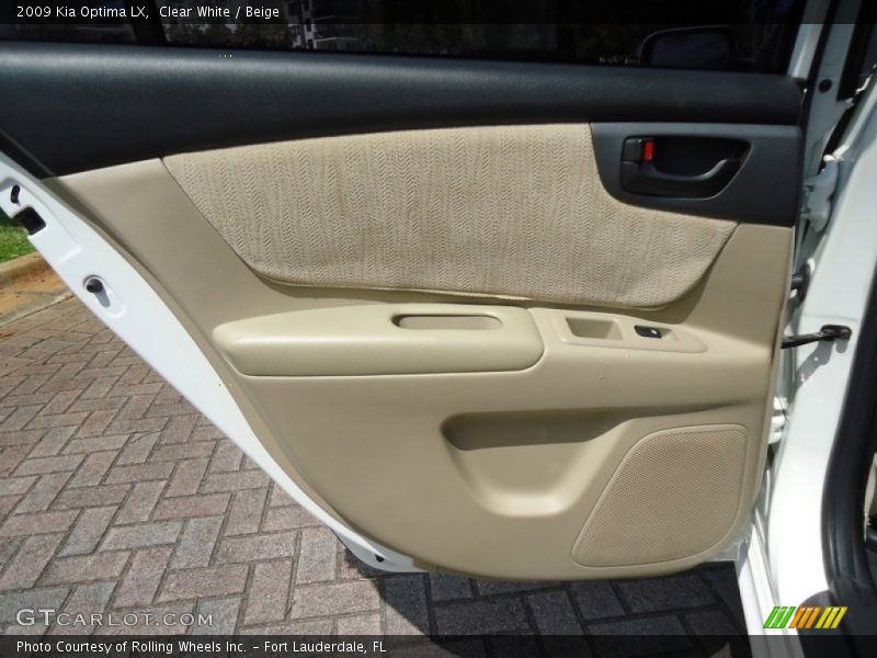 Clear White / Beige 2009 Kia Optima LX