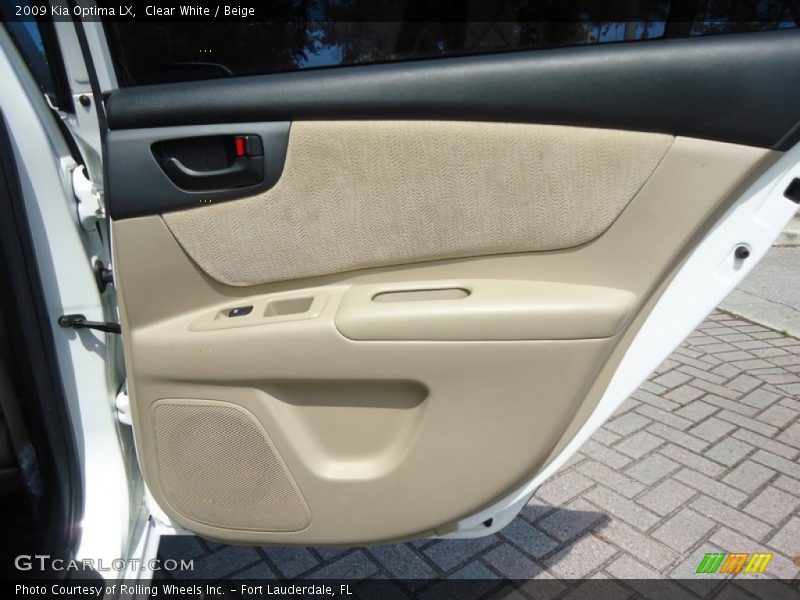 Clear White / Beige 2009 Kia Optima LX