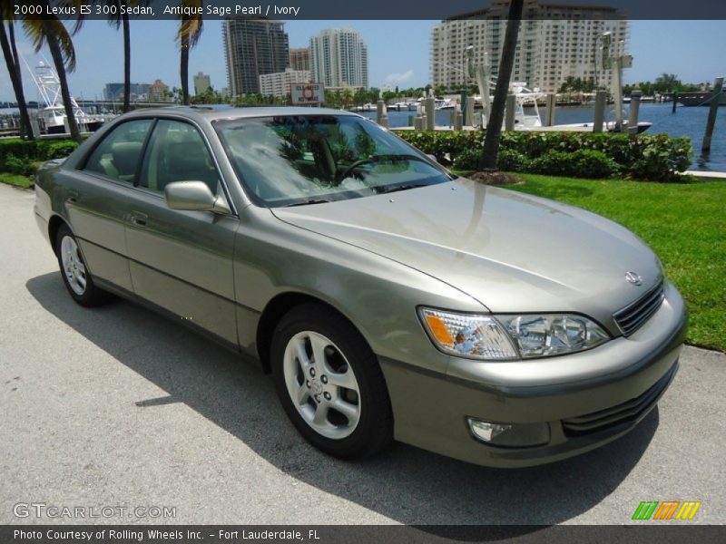 Antique Sage Pearl / Ivory 2000 Lexus ES 300 Sedan