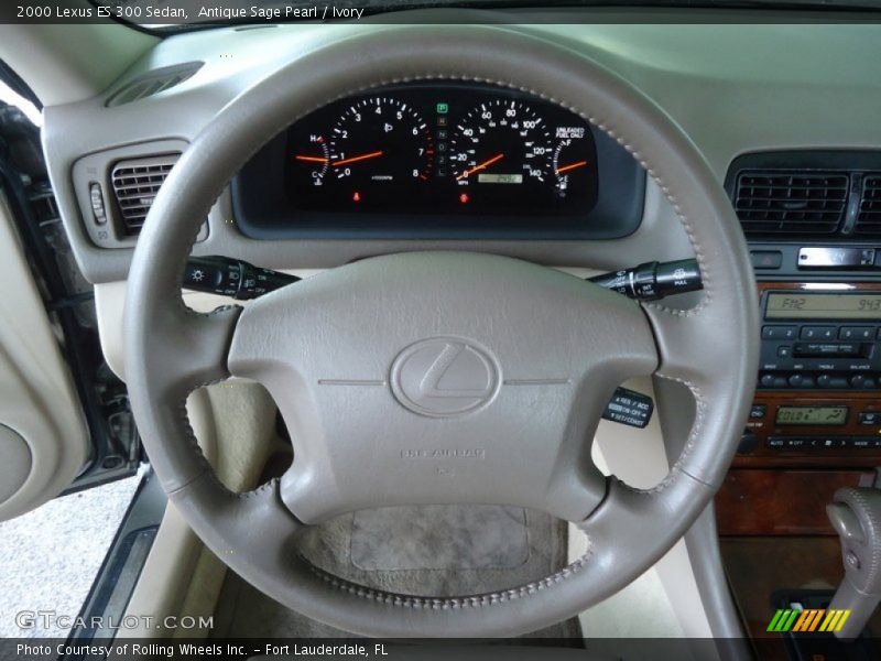 Antique Sage Pearl / Ivory 2000 Lexus ES 300 Sedan