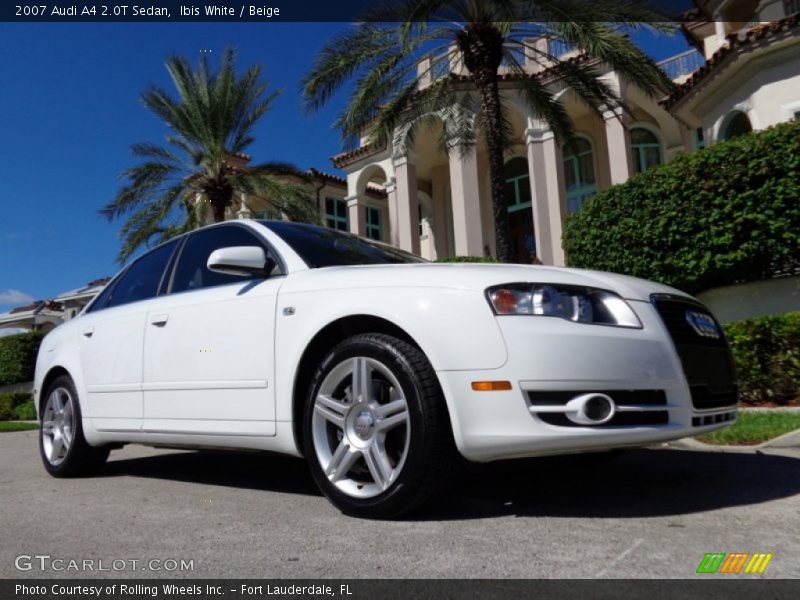 Ibis White / Beige 2007 Audi A4 2.0T Sedan