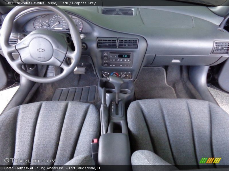 Black / Graphite Gray 2003 Chevrolet Cavalier Coupe