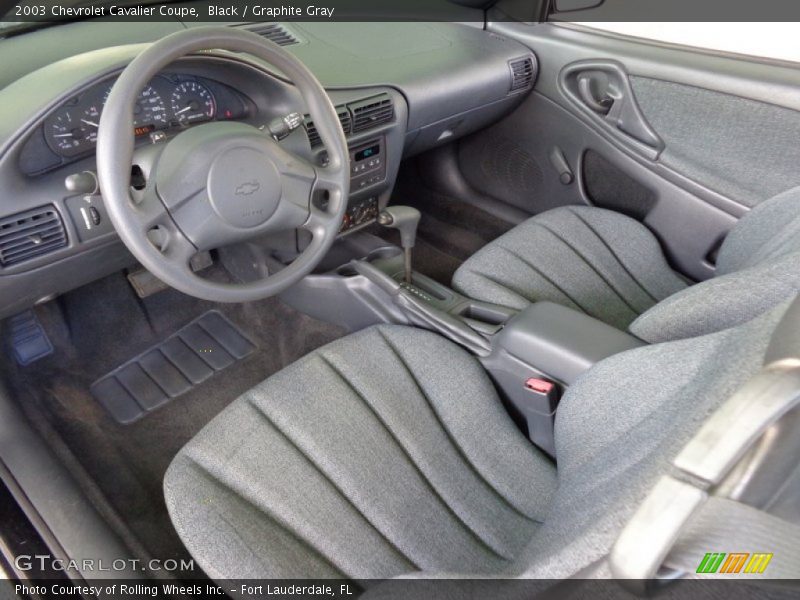 Black / Graphite Gray 2003 Chevrolet Cavalier Coupe
