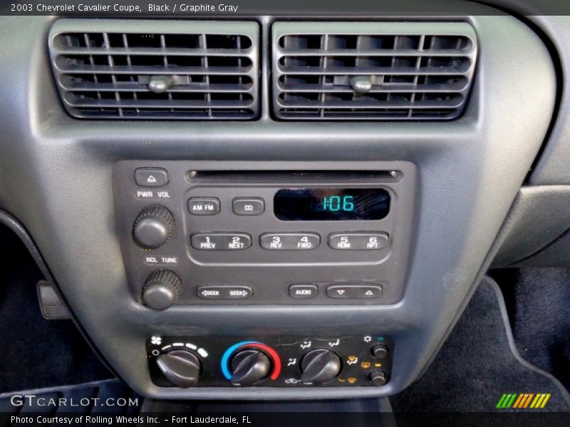Black / Graphite Gray 2003 Chevrolet Cavalier Coupe