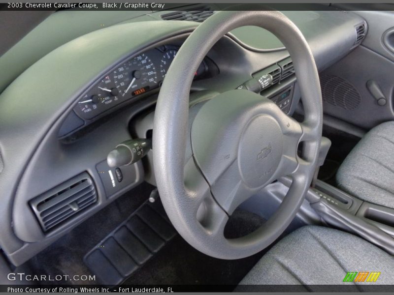 Black / Graphite Gray 2003 Chevrolet Cavalier Coupe