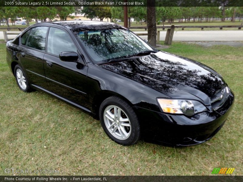 Obsidian Black Pearl / Charcoal Black 2005 Subaru Legacy 2.5i Limited Sedan