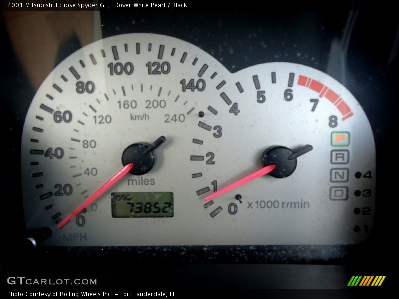 Dover White Pearl / Black 2001 Mitsubishi Eclipse Spyder GT