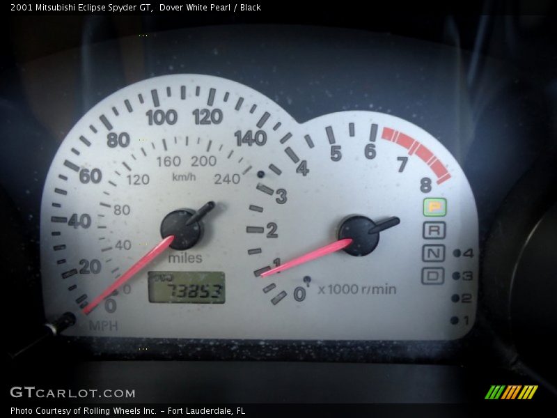 Dover White Pearl / Black 2001 Mitsubishi Eclipse Spyder GT