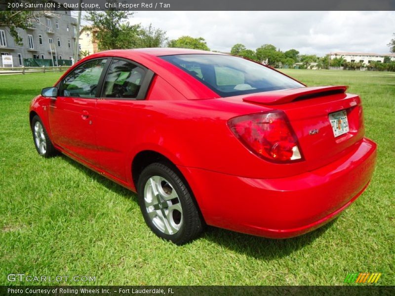 Chili Pepper Red / Tan 2004 Saturn ION 3 Quad Coupe