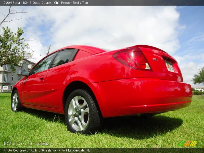 Chili Pepper Red / Tan 2004 Saturn ION 3 Quad Coupe