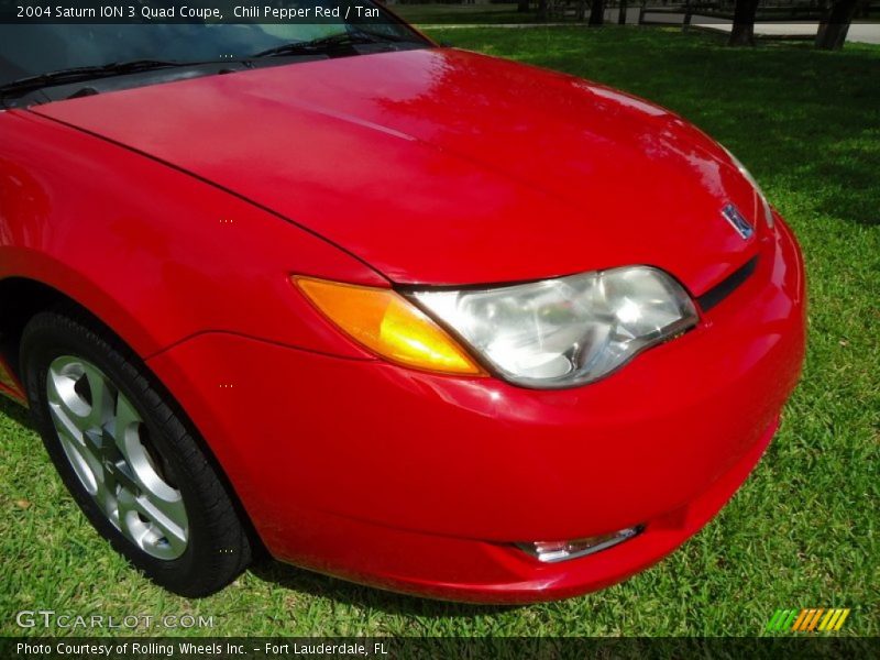 Chili Pepper Red / Tan 2004 Saturn ION 3 Quad Coupe