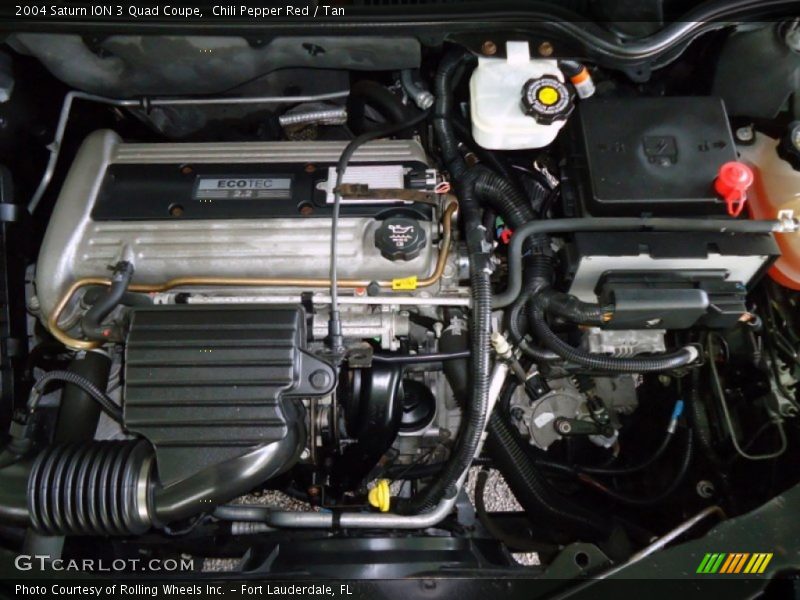 Chili Pepper Red / Tan 2004 Saturn ION 3 Quad Coupe